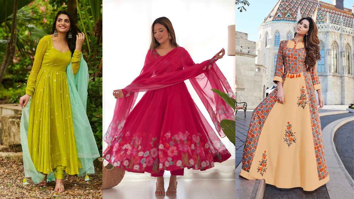 Lightweight Anarkali Style Kurtis in Kannada