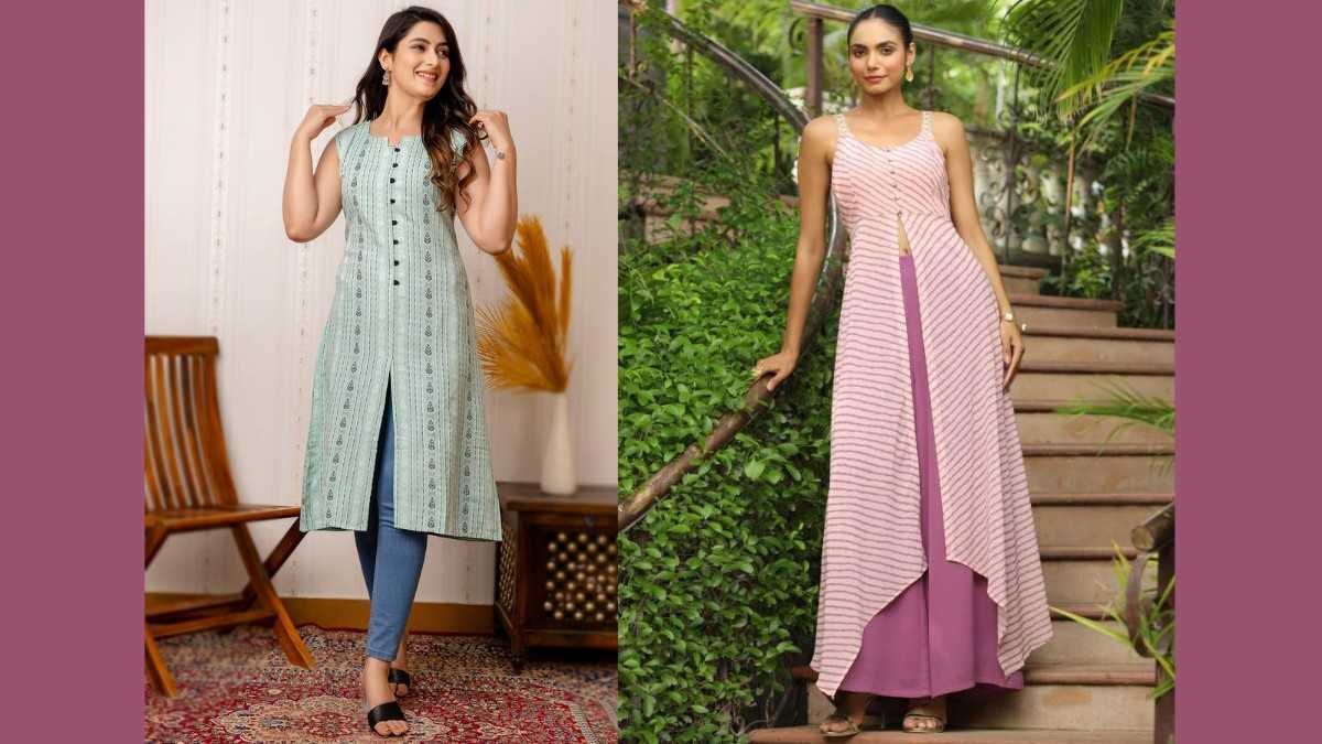 Kurtis with Front Slit in Kannada