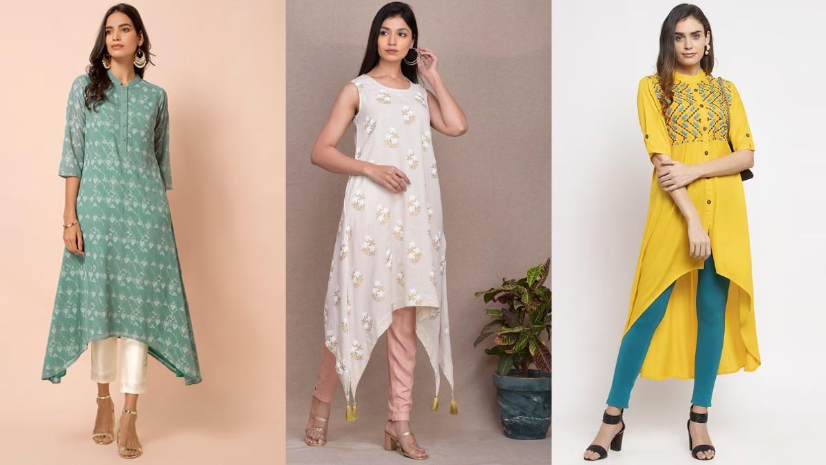 High-Low Hem Kurtis in Kannada